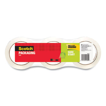 Scotch® Sure Start Packaging Tape, 3" Core, 1.88" X 54.6 Yds, Clear, 3-pack freeshipping - TVN Wholesale